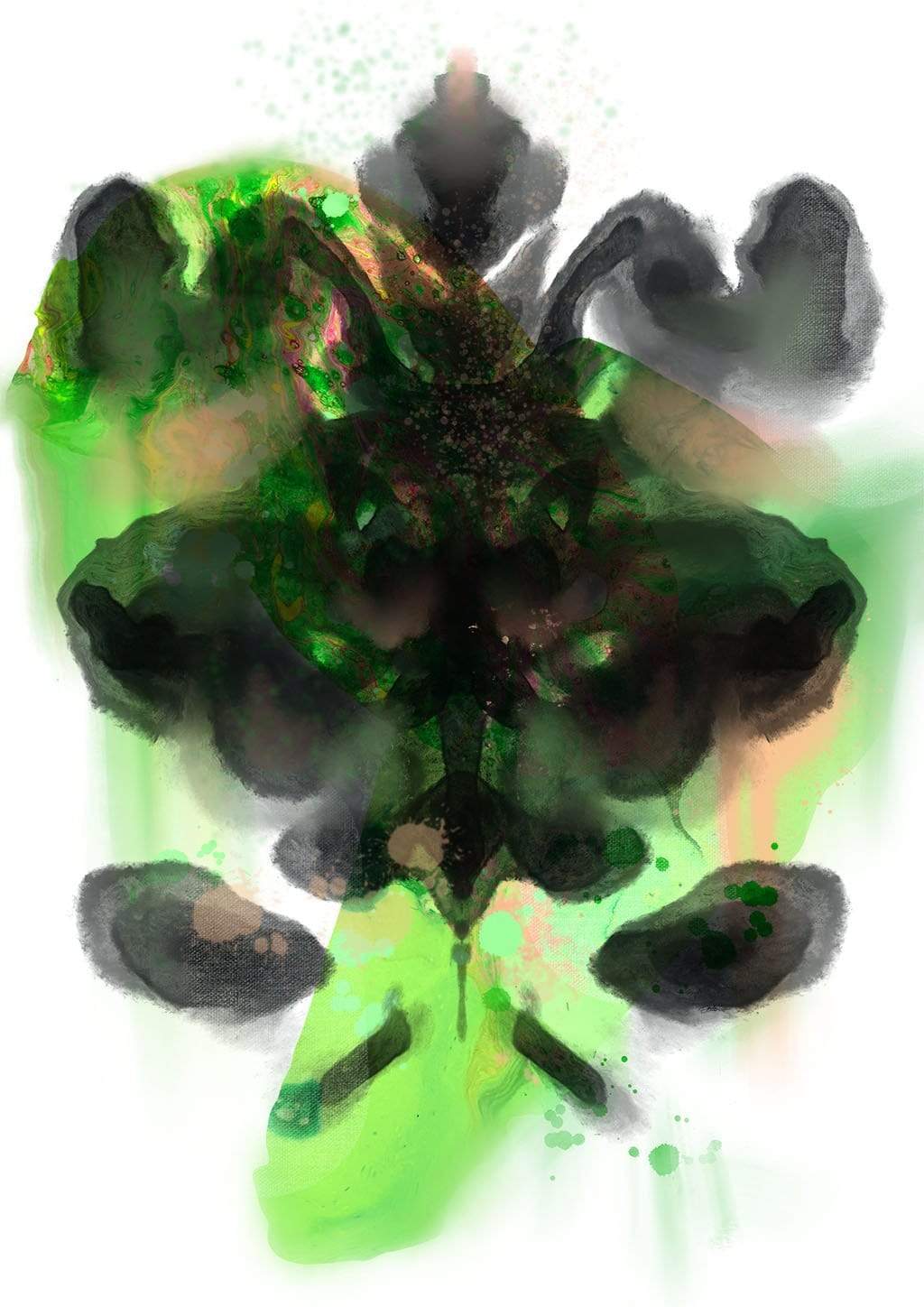 Rorschach Requiem Green Matte Art Print
