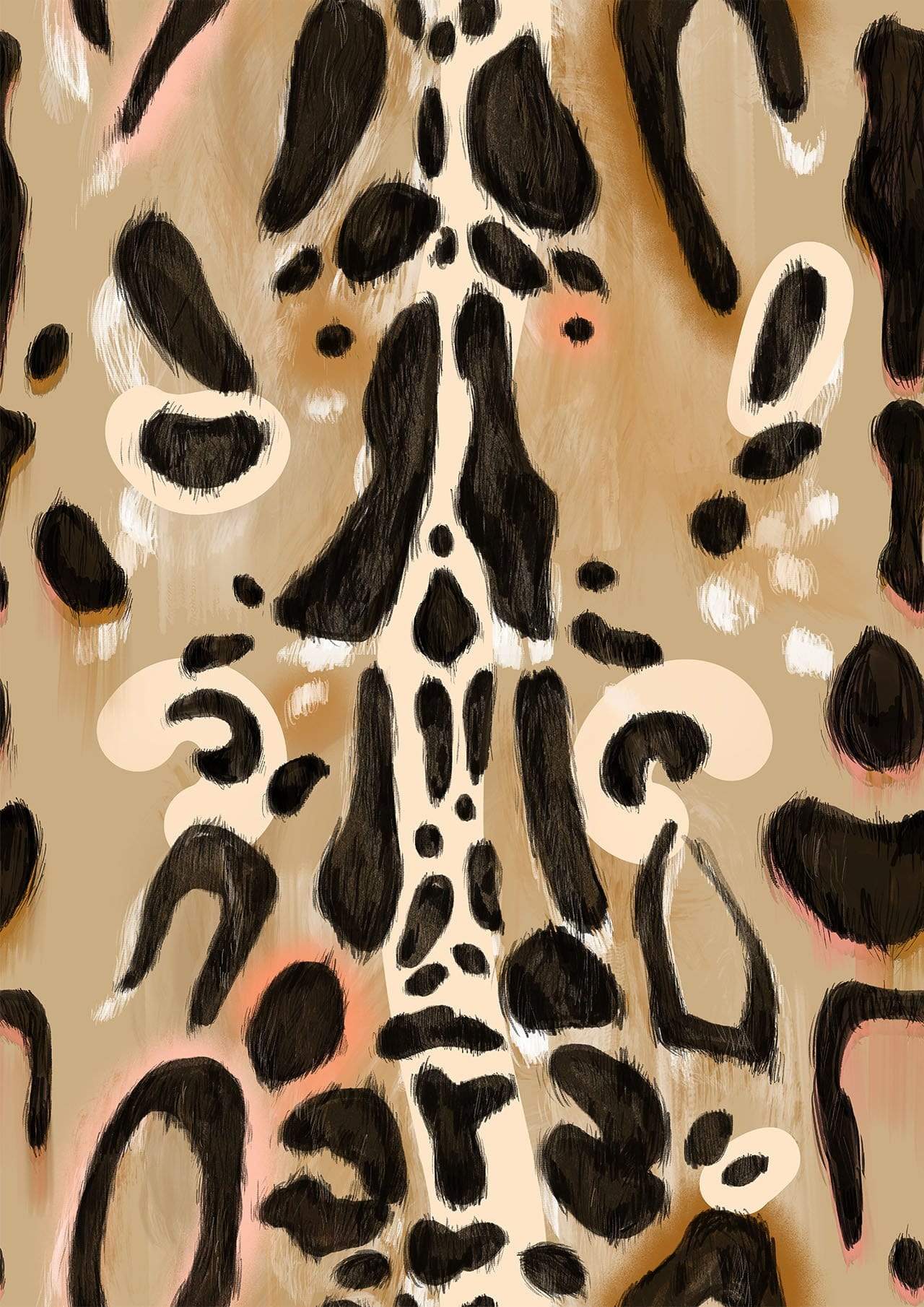 Clouded Leopard Motif Giclée A4 Print