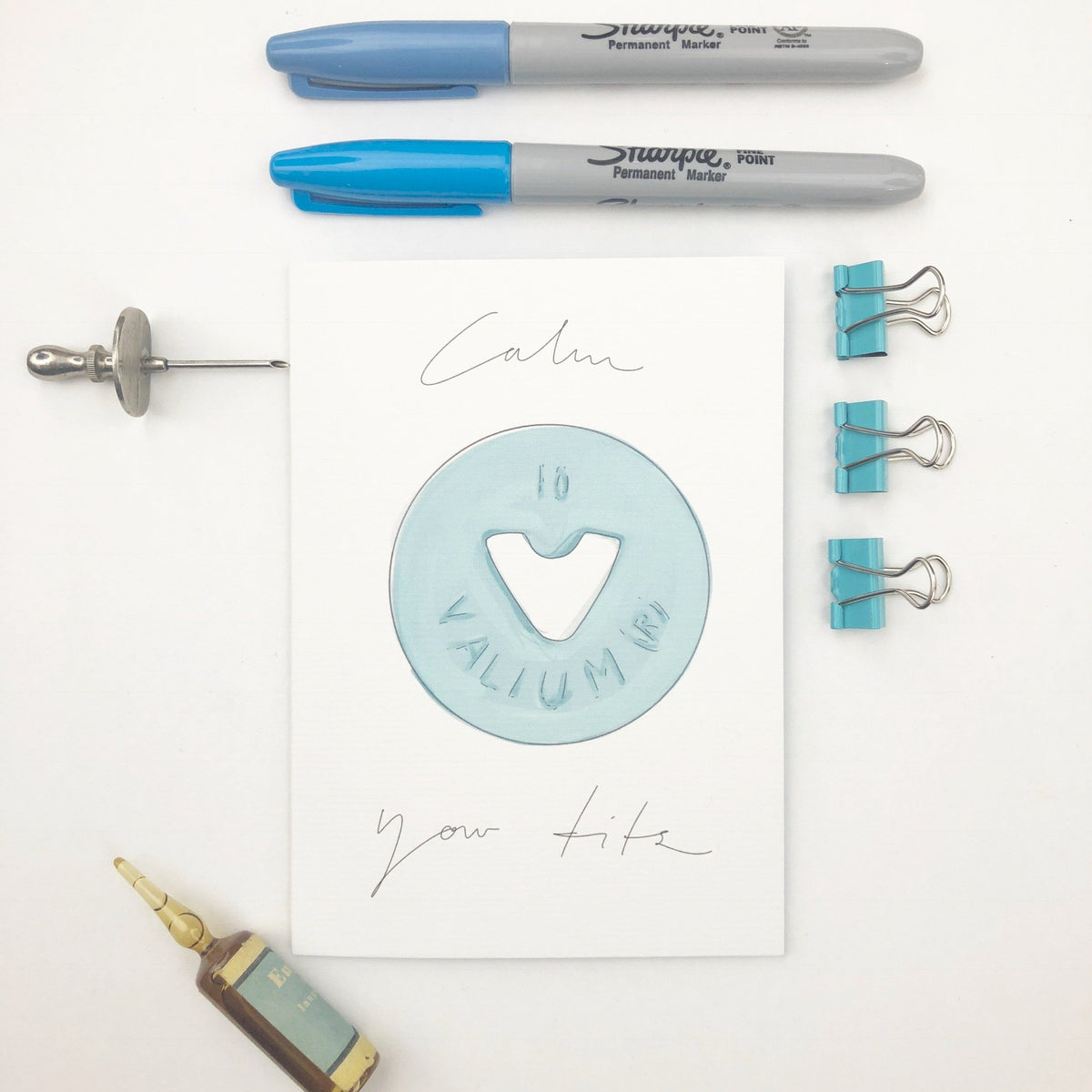 Calm Your Tits Greeting Card