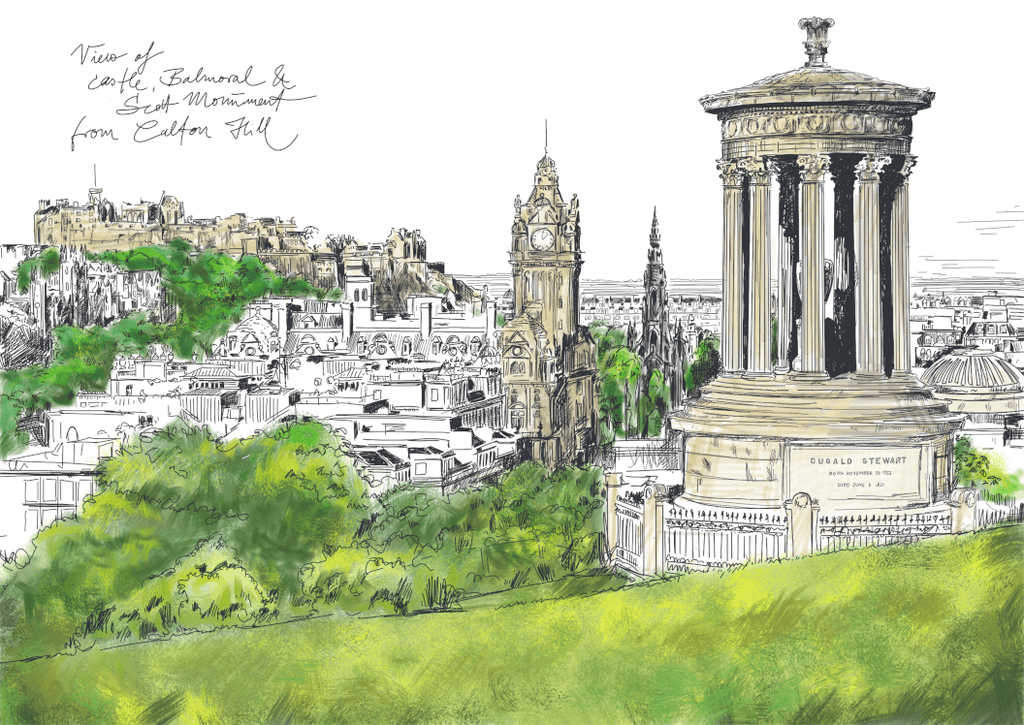 Calton Hill Edinburgh A3 Print