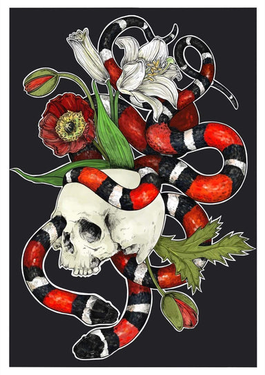 Snakes Of Creation - Death Matte Art Print