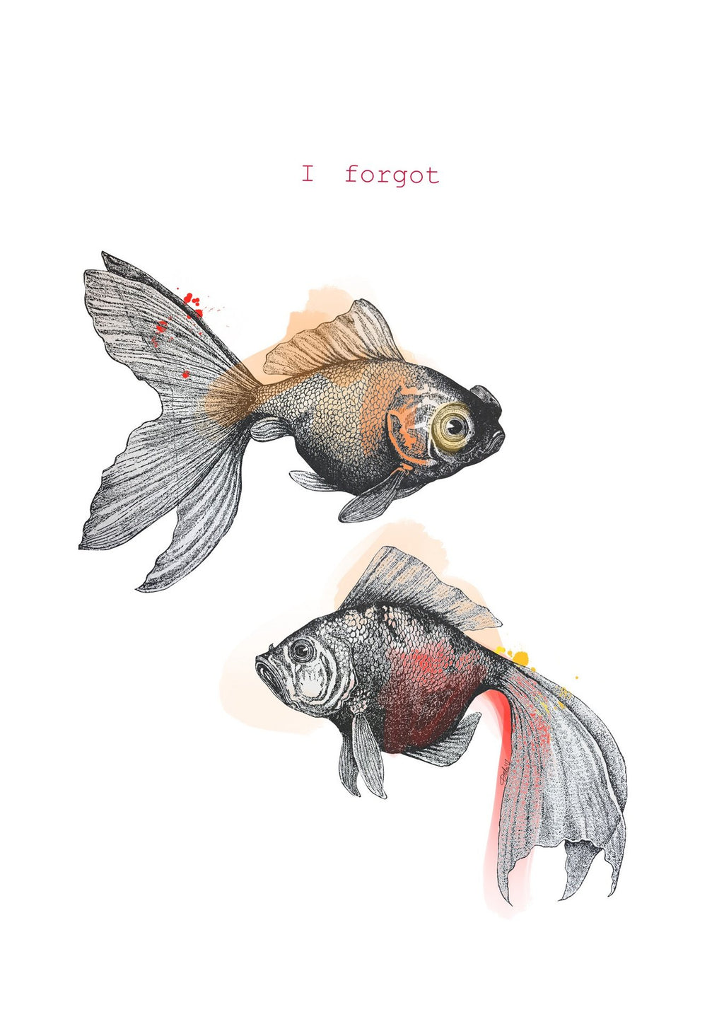 I Forgot Goldfish Greeting Card