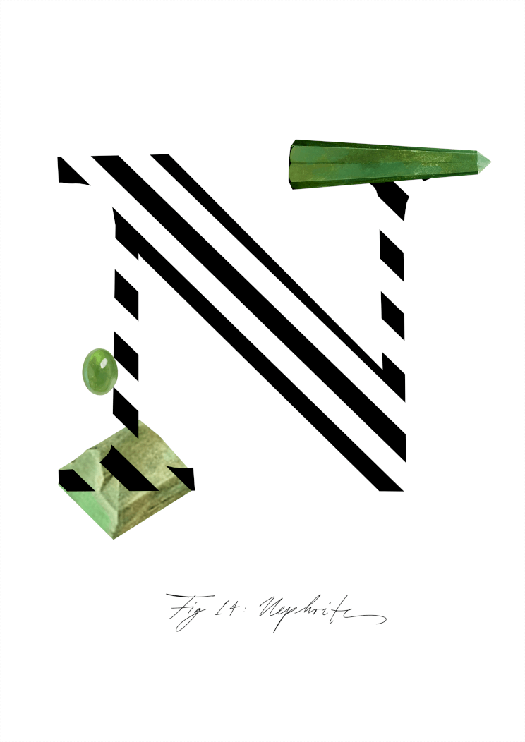 Gemstone Alphabet N A4 Print
