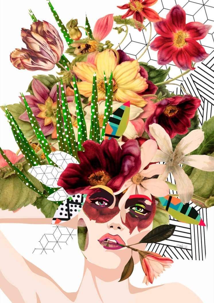 Daydreamer Collage Matte Art Print