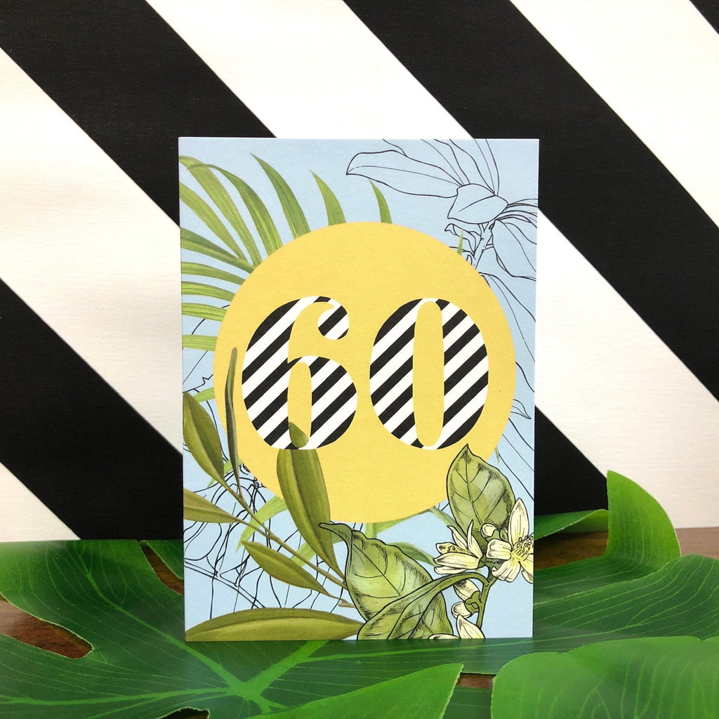 Occasional Stripes 60th Birthday Greeting Card