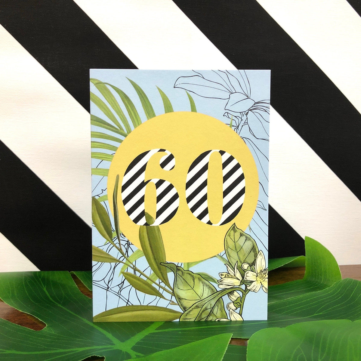 Occasional Stripes 60th Birthday Greeting Card