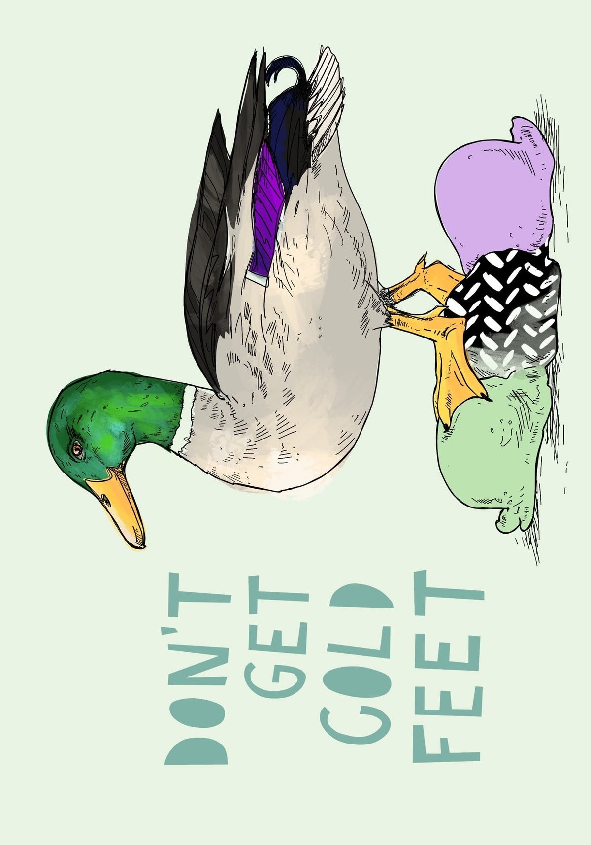 Ice Ice Beaky - Cold Feet Greeting Card
