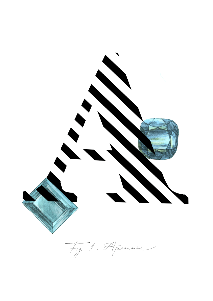 Gemstone Alphabet A A4 Print