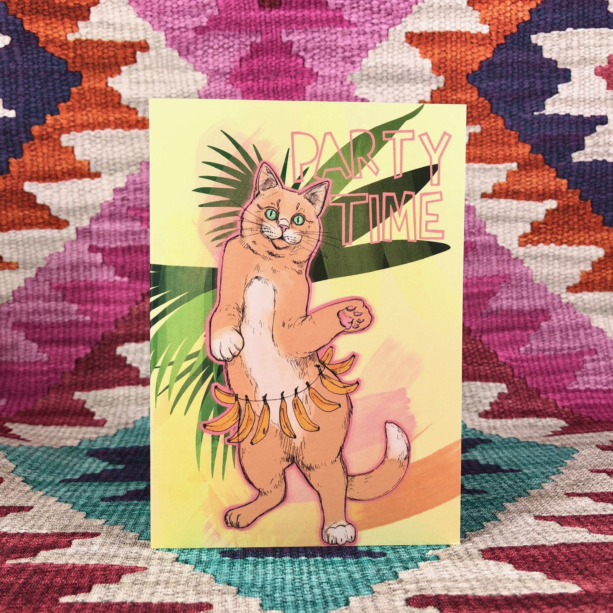 Cats On Legs - Party Time Greeting Card