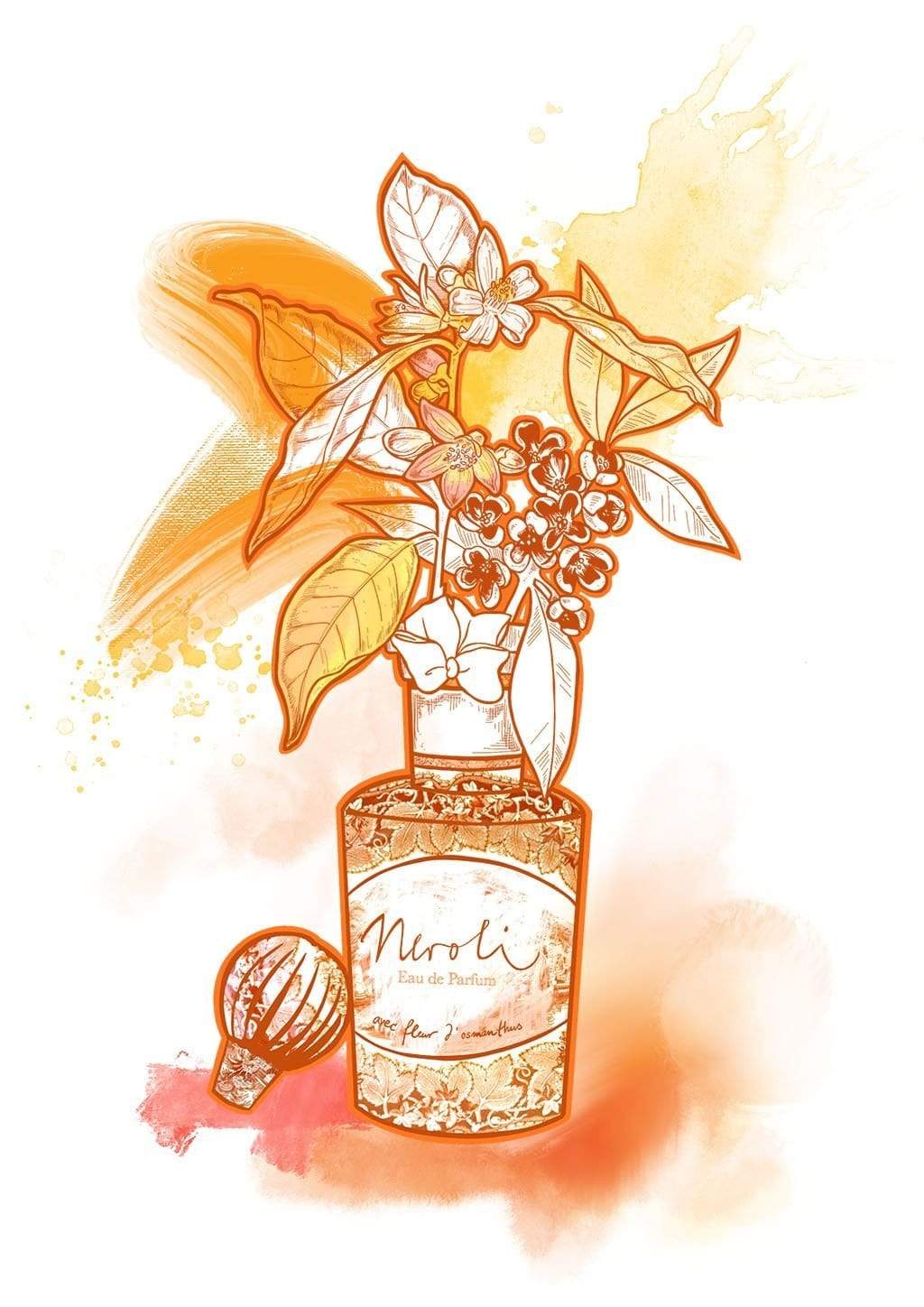 Neroli Orange Matte Art Print