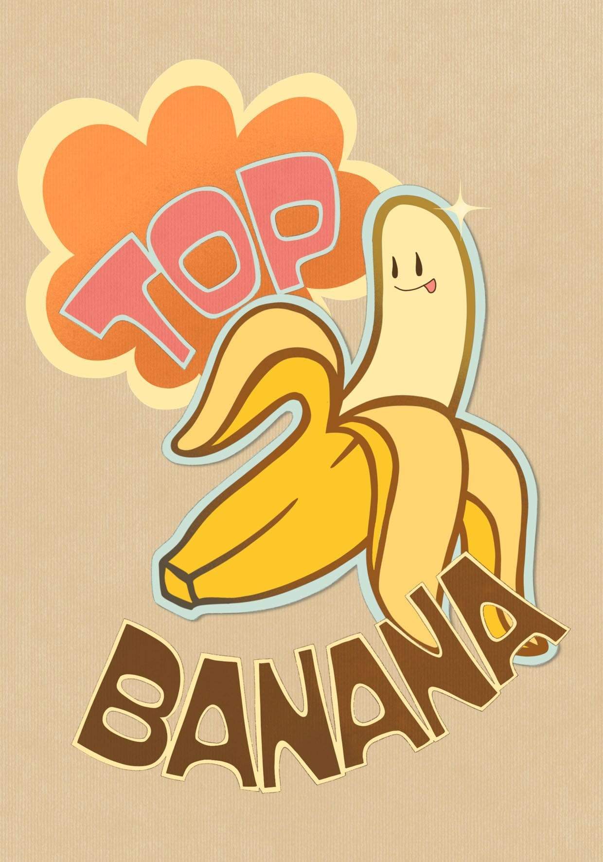 Retrogrades Top Banana Greeting Card
