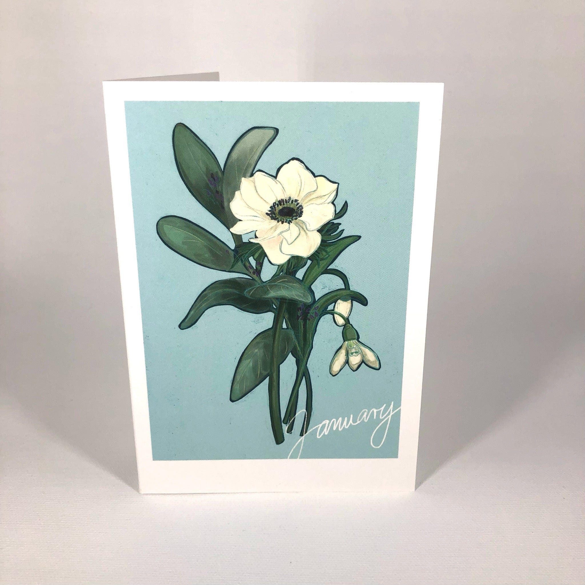 January Birthday Bloom Greeting Card