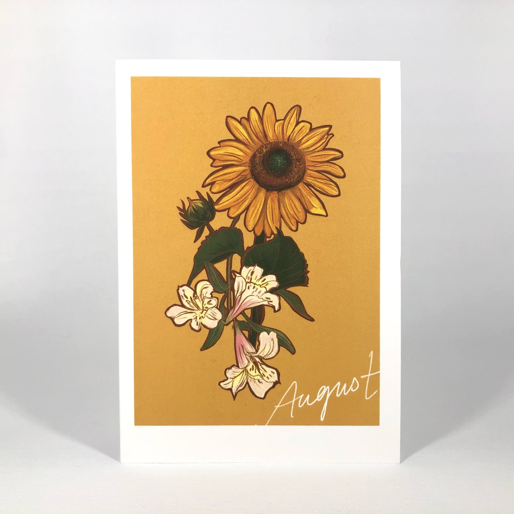 August Birthday Bloom Greeting Card