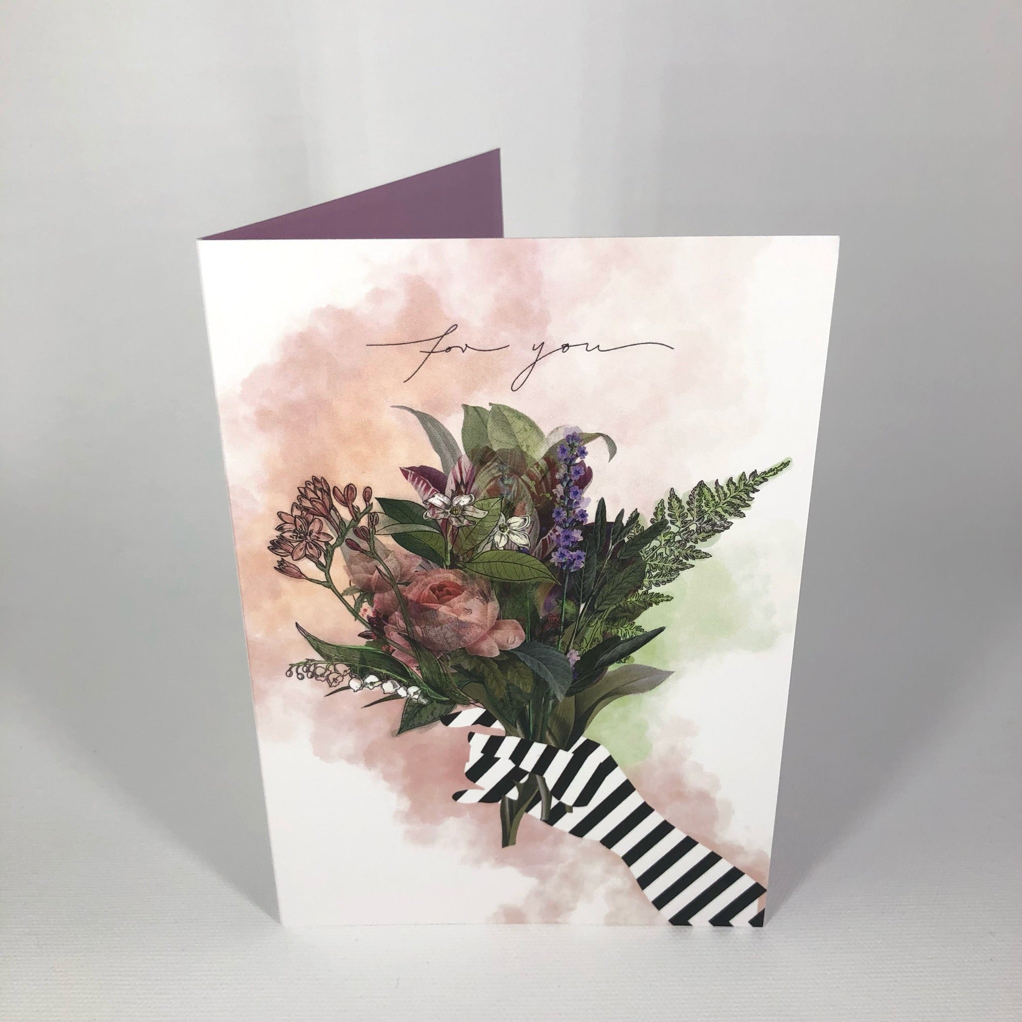 For You Flower Bouquet Greeting Card