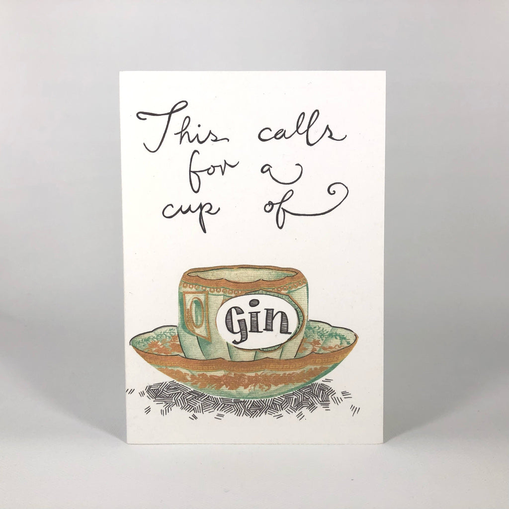 Cup Of Gin Greeting Card