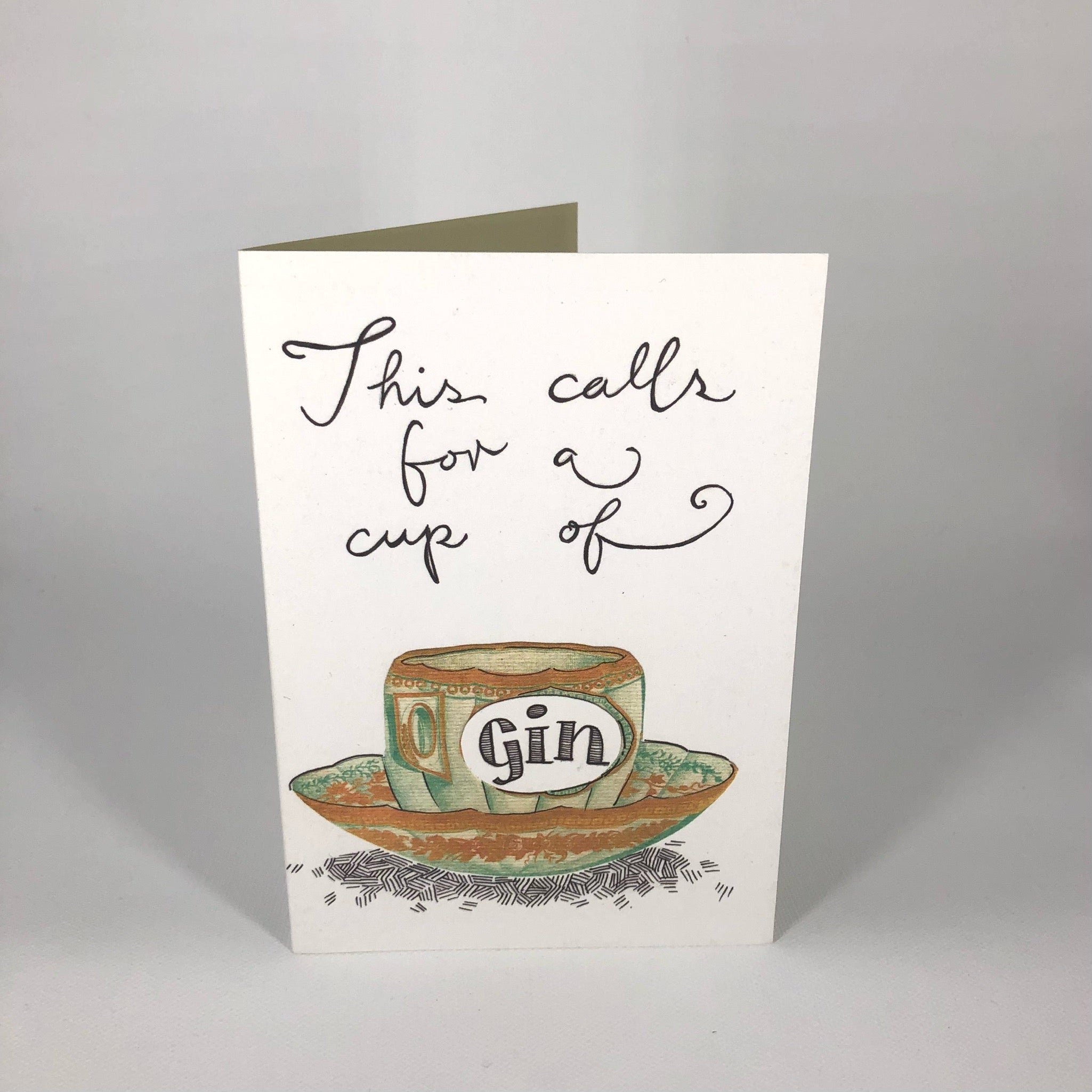 Cup Of Gin Greeting Card