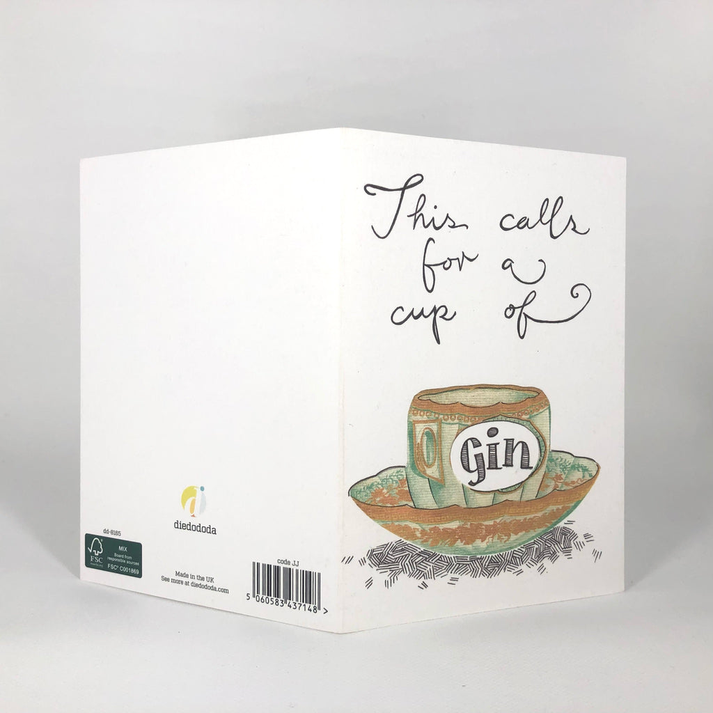 Cup Of Gin Greeting Card
