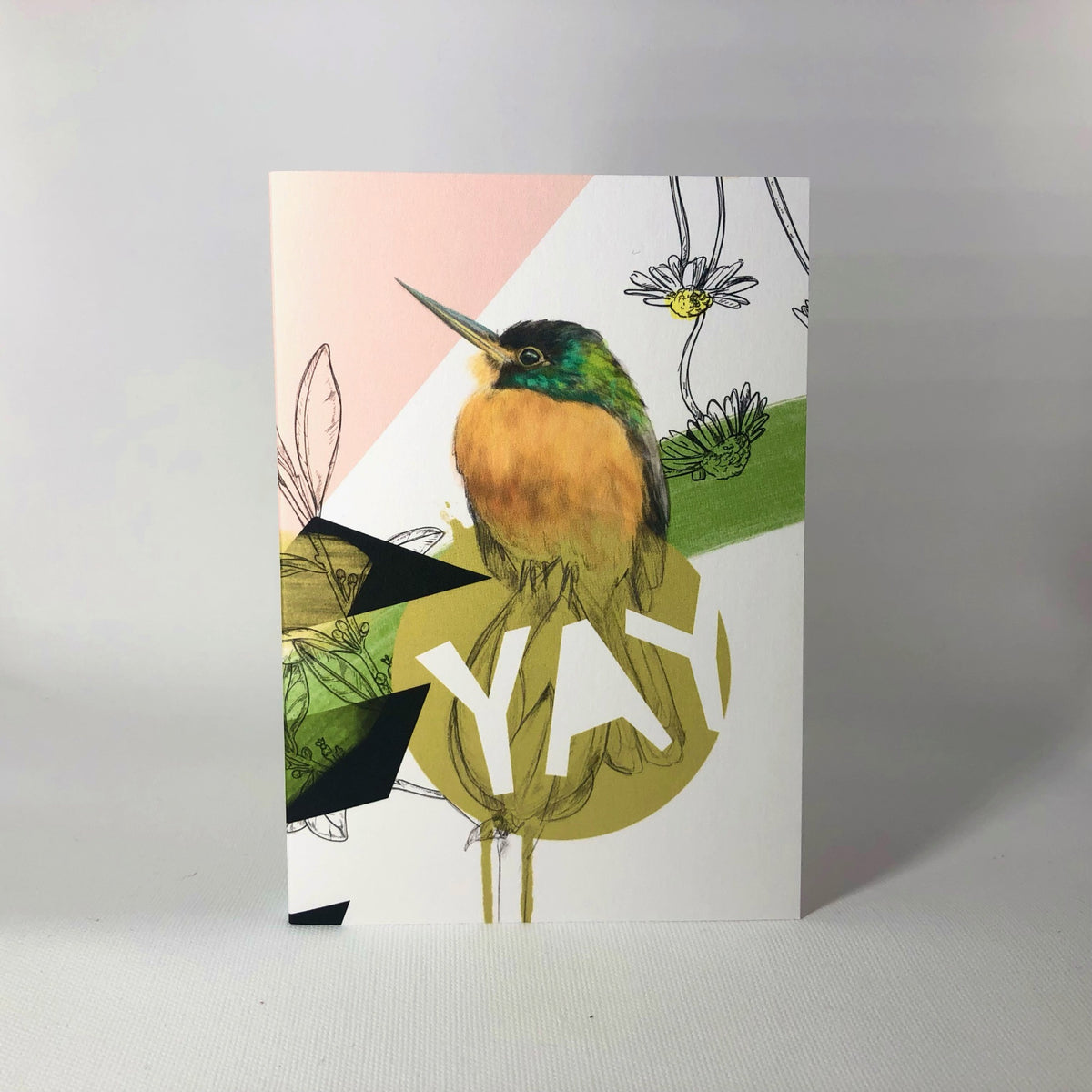 Blue-cheeked jacamar - Yay Greeting Card