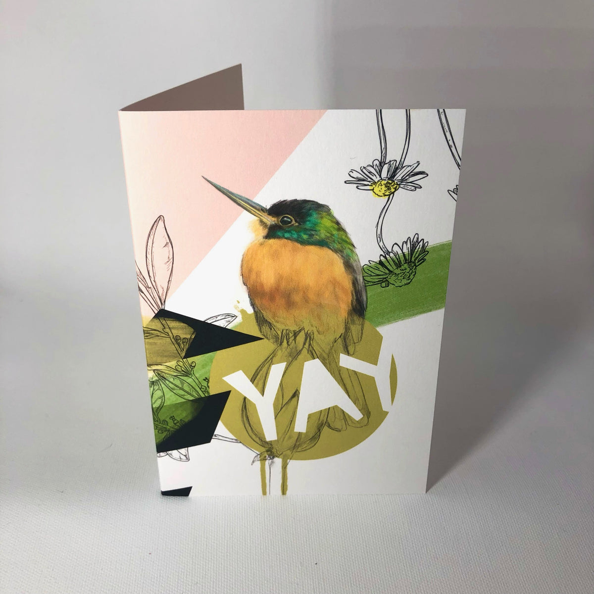 Blue-cheeked jacamar - Yay Greeting Card