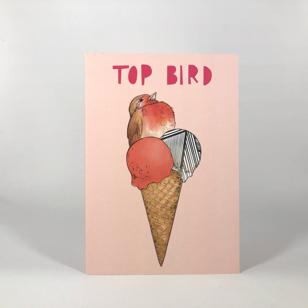 Ice Ice Beaky Top Bird Greeting Card