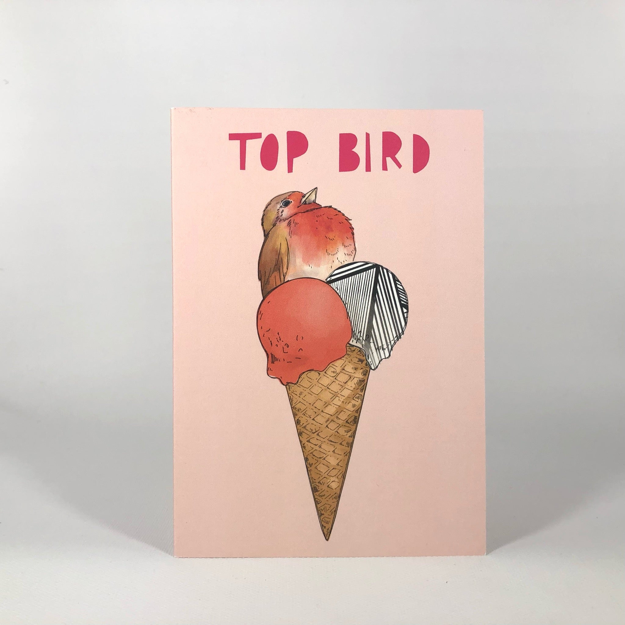 Ice Ice Beaky Top Bird Greeting Card