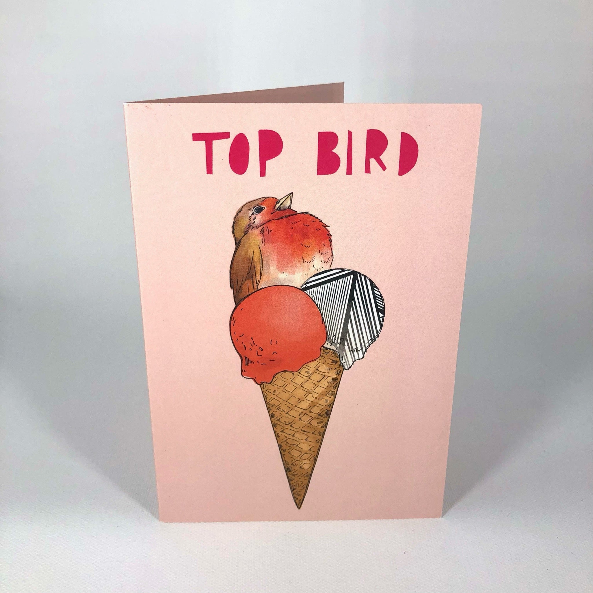 Ice Ice Beaky Top Bird Greeting Card