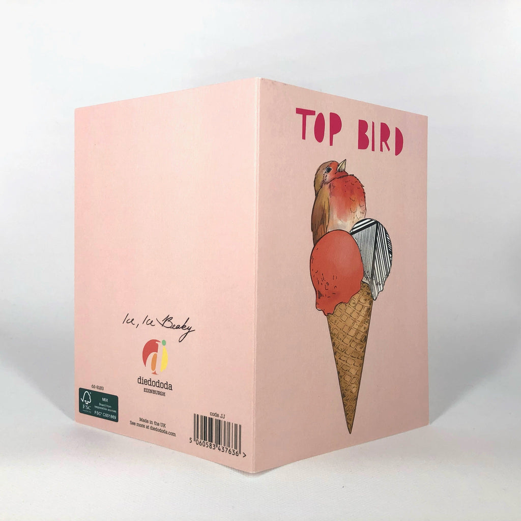 Ice Ice Beaky Top Bird Greeting Card
