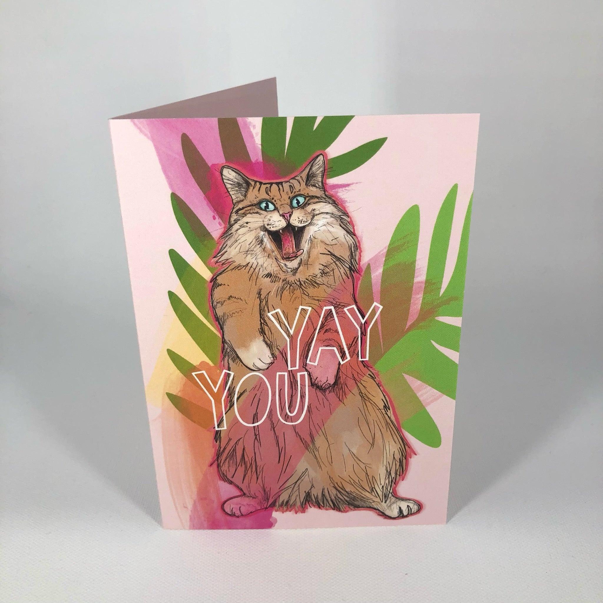 Cats On Legs - Yay You Greeting Card