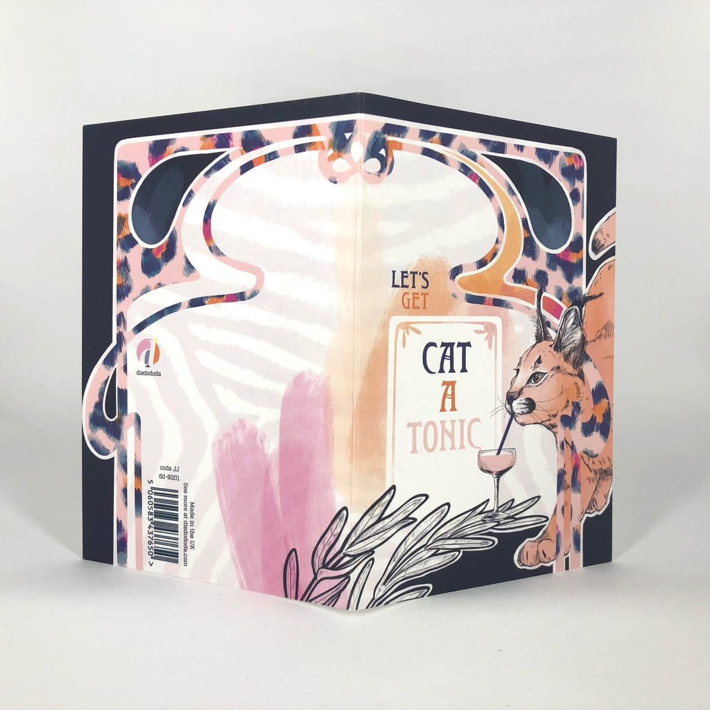 Cat A Tonic Greeting Card