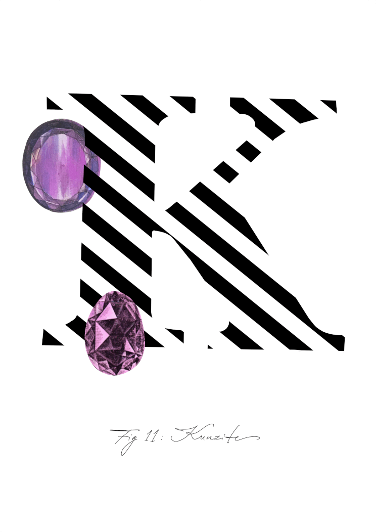 Gemstone Alphabet K A4 Print
