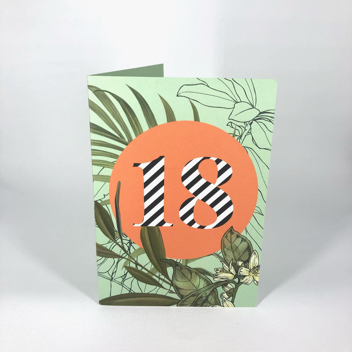 Occasional Stripes 18th Birthday Greeting Card