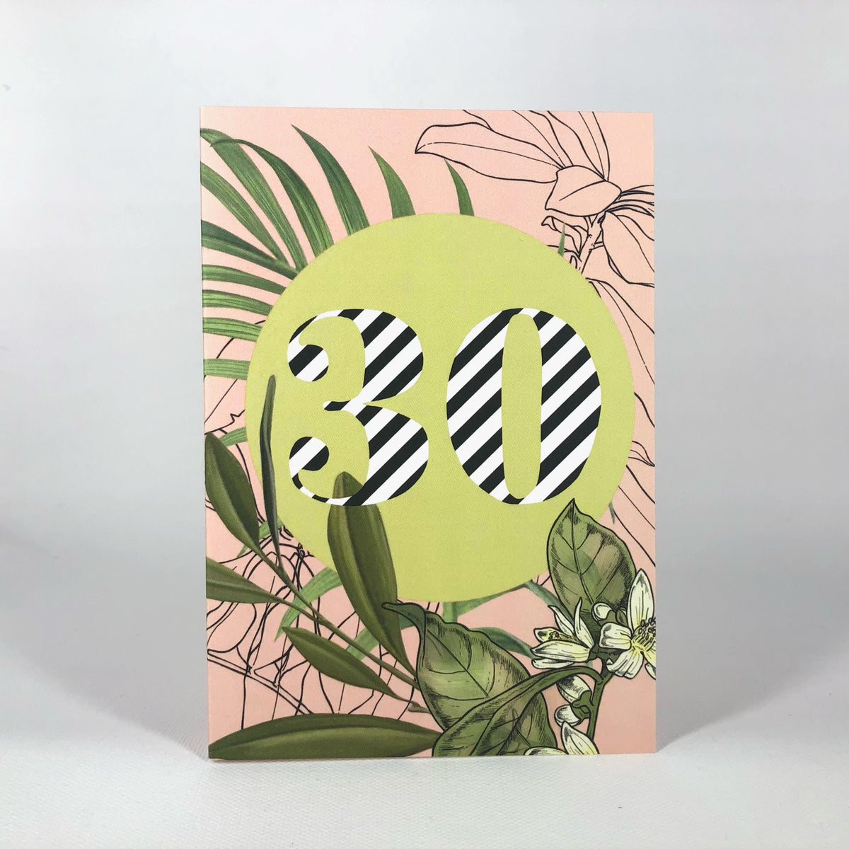 Occasional Stripes 30th Birthday Greeting Card