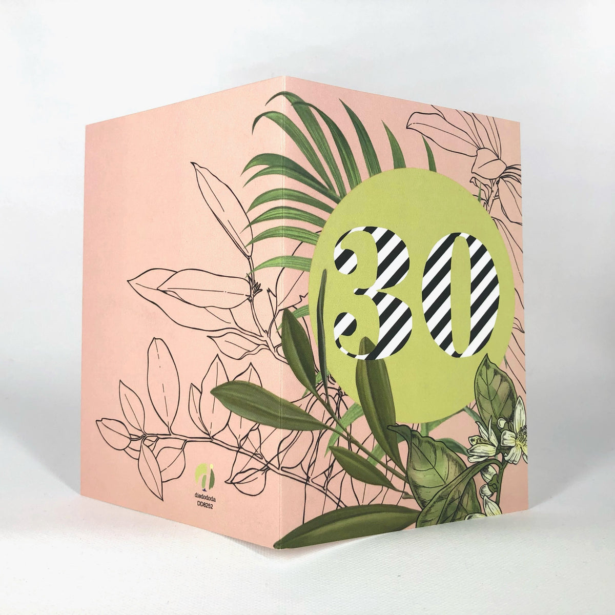Occasional Stripes 30th Birthday Greeting Card