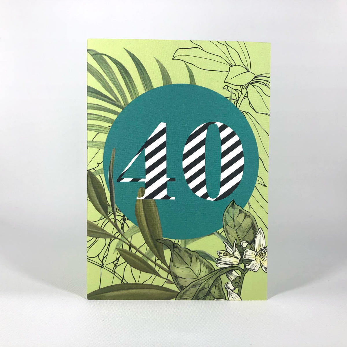 Occasional Stripes 40th Birthday Greeting Card