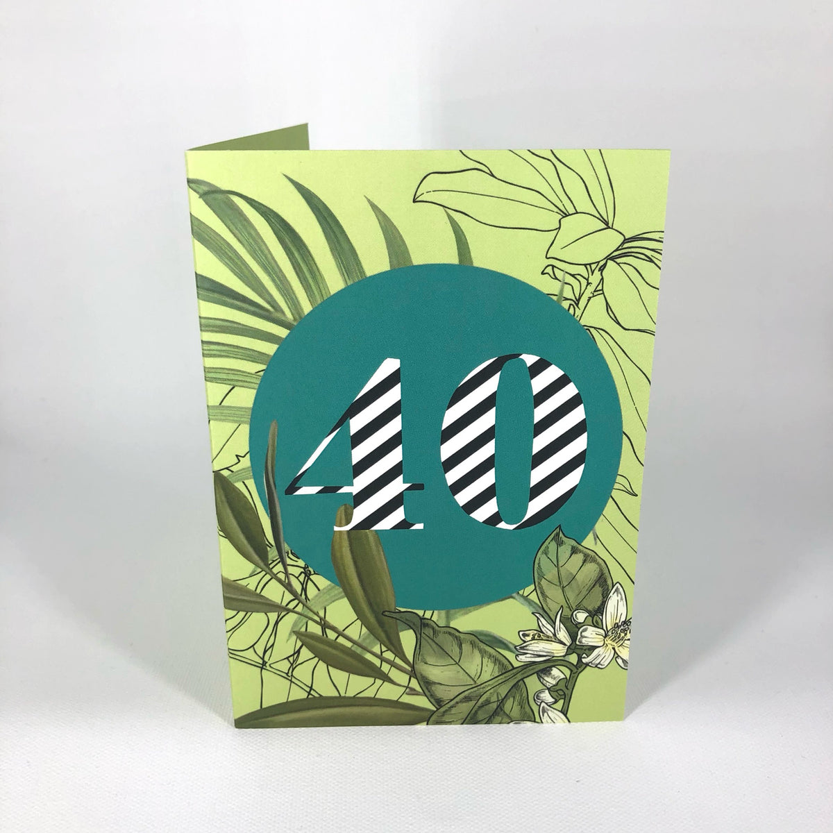 Occasional Stripes 40th Birthday Greeting Card