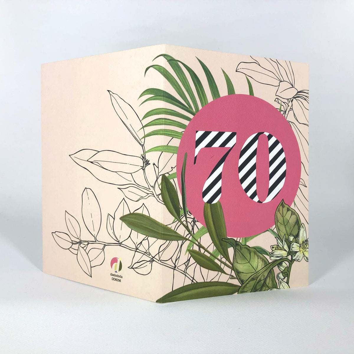 Occasional Stripes 70th Birthday Greeting Card