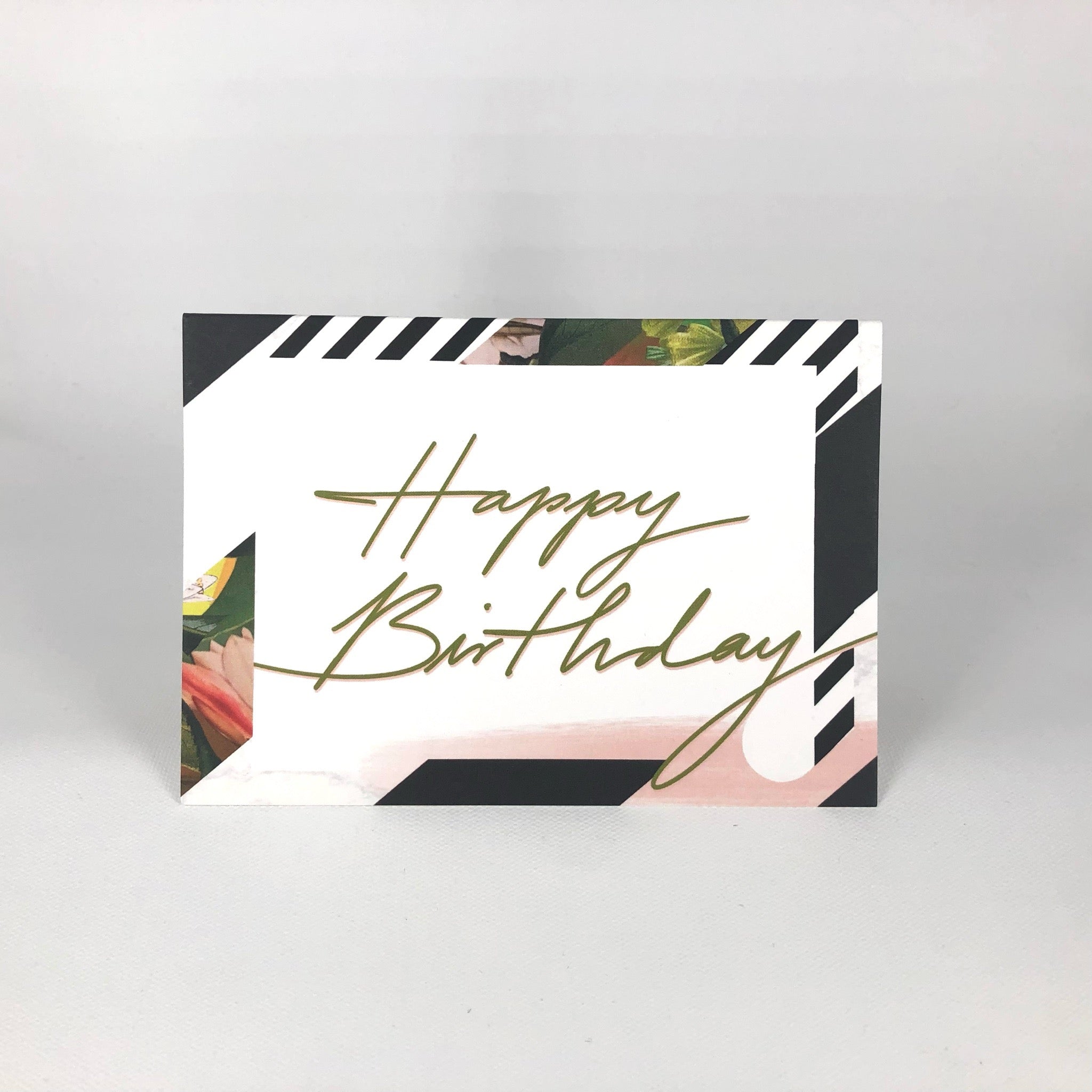 Occasional Stripes Happy Birthday Greeting Card