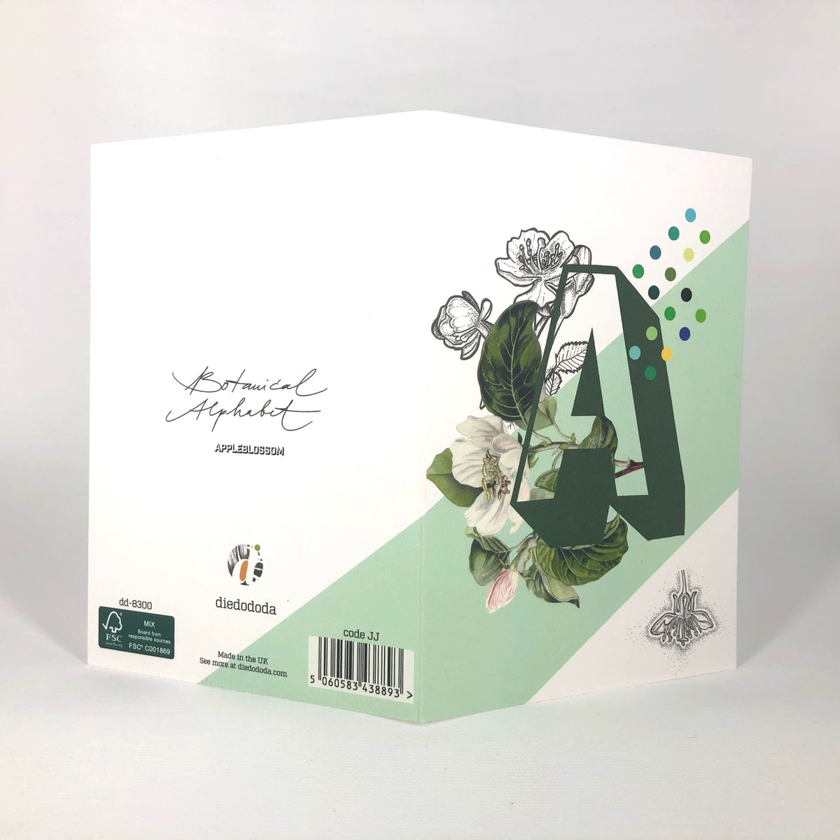 Botanical Alphabet A Greeting Card