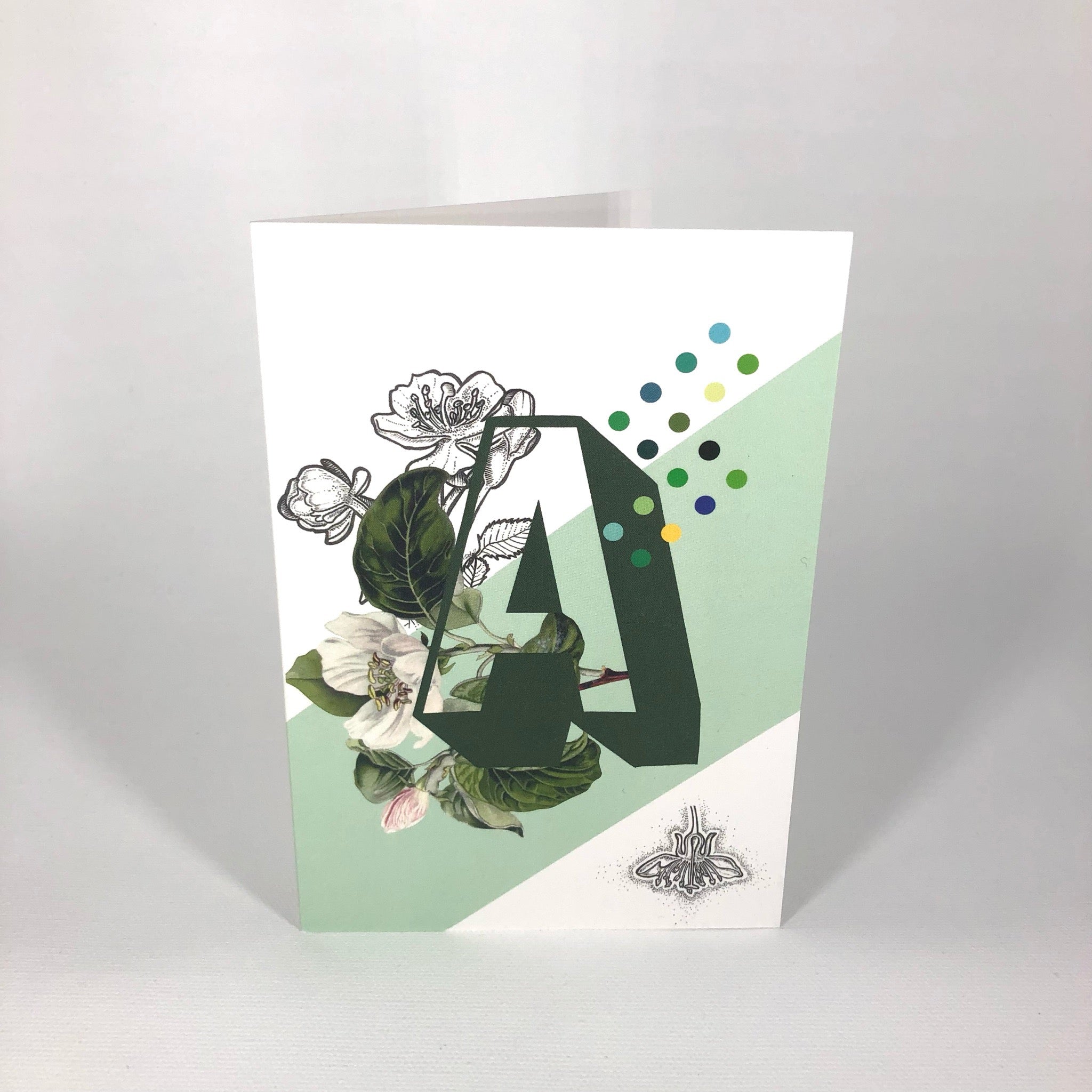 Botanical Alphabet A Greeting Card