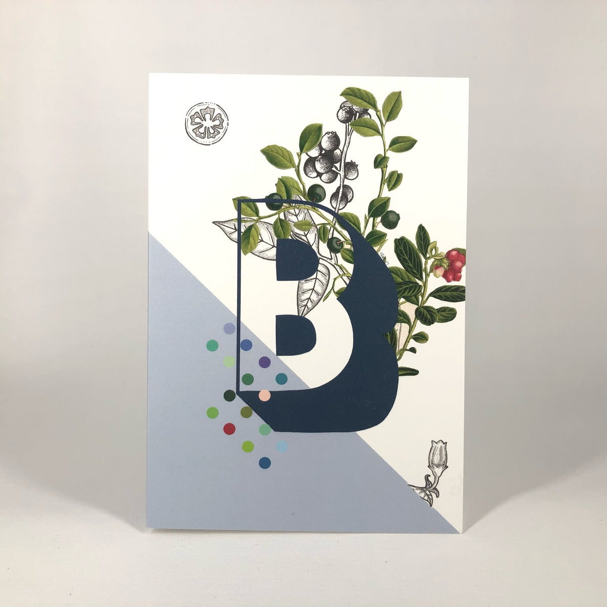 Botanical Alphabet B Greeting Card