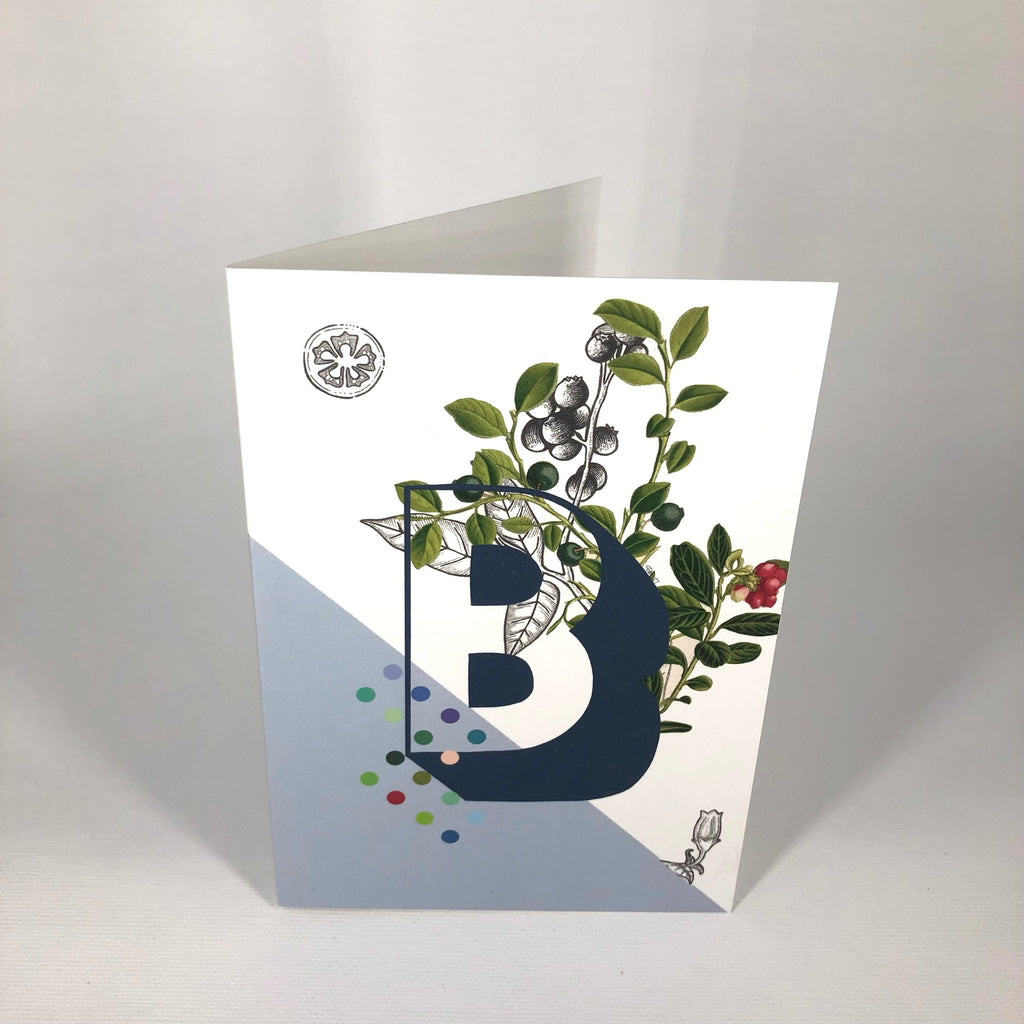 Botanical Alphabet B Greeting Card