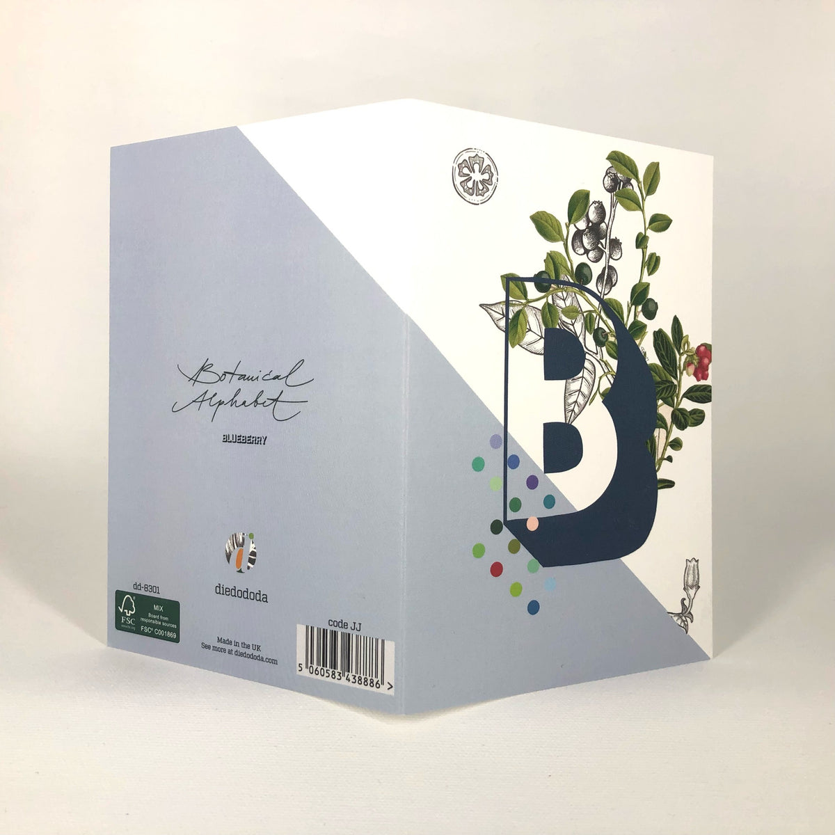 Botanical Alphabet B Greeting Card