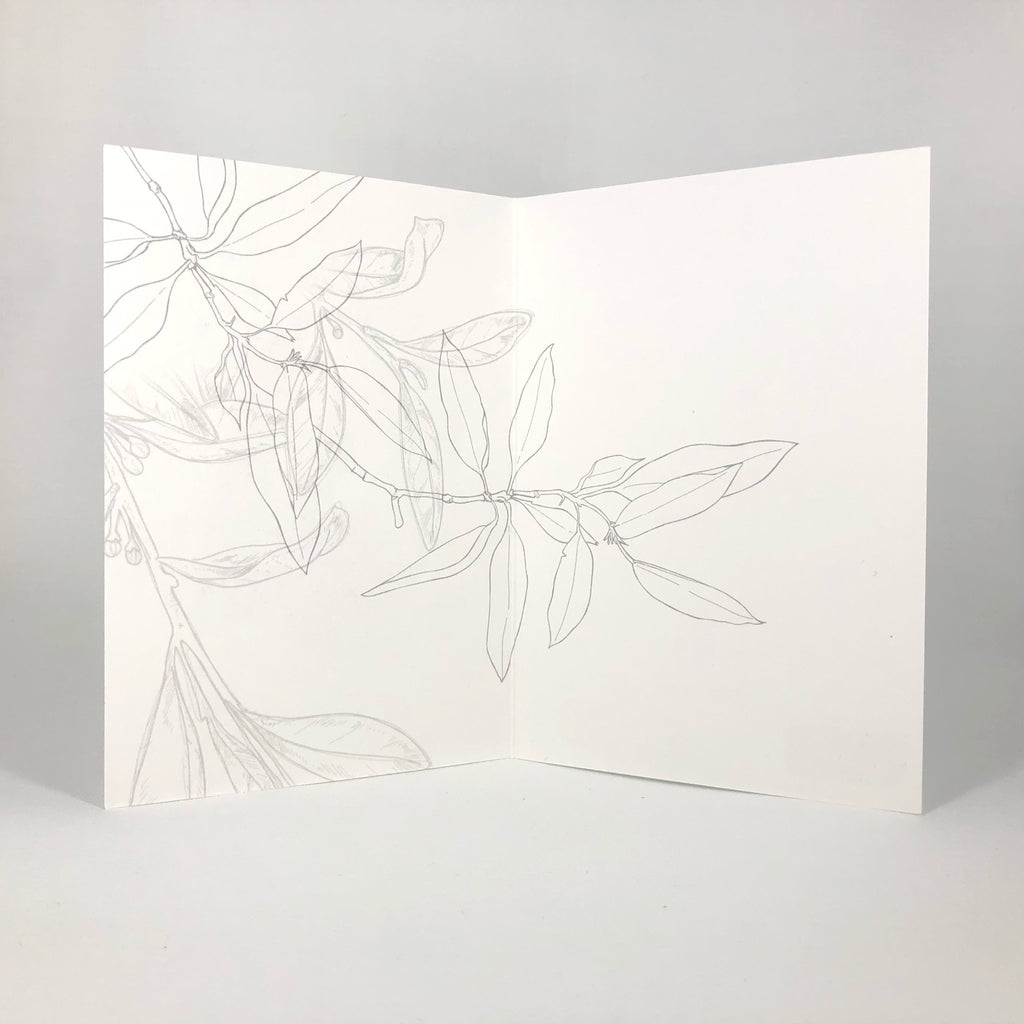 Botanical Alphabet C Greeting Card