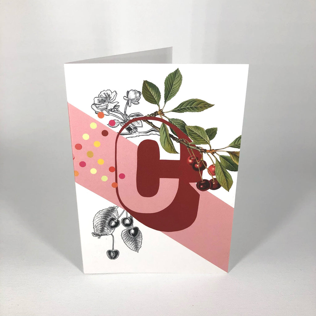 Botanical Alphabet C Greeting Card