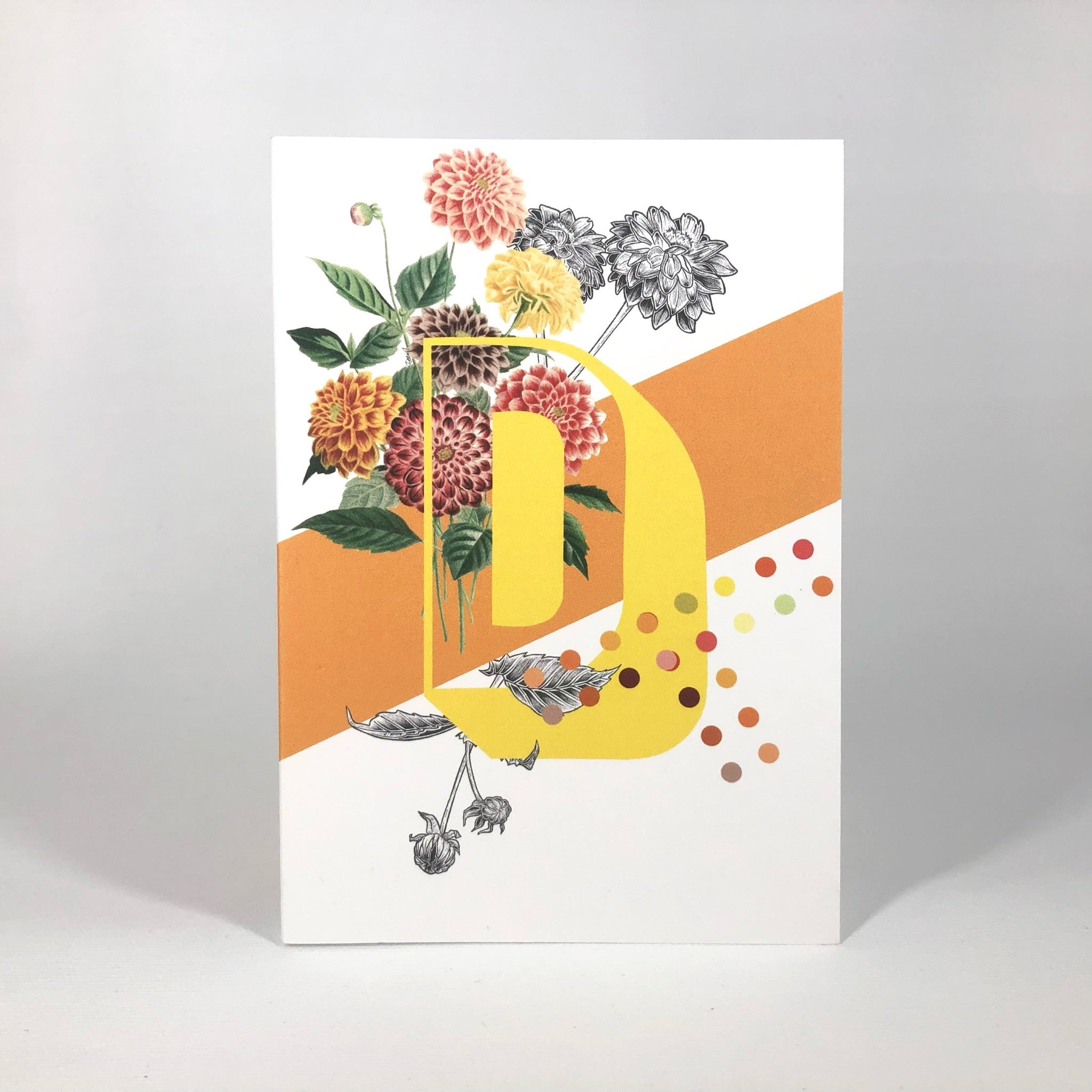 Botanical Alphabet D Greeting Card