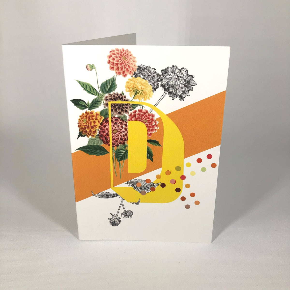 Botanical Alphabet D Greeting Card