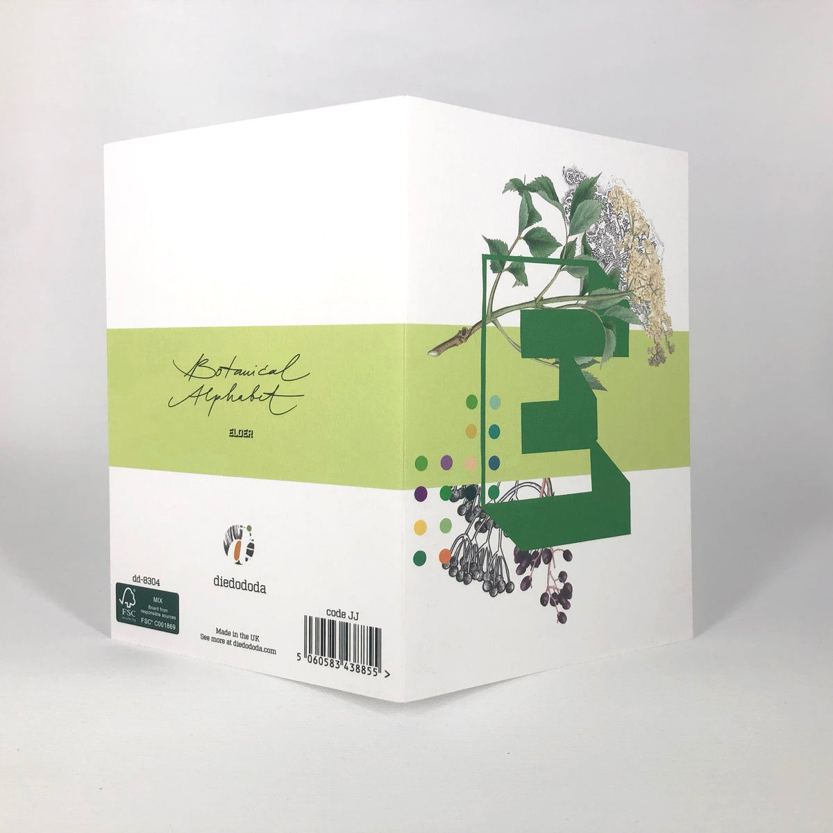 Botanical Alphabet E Greeting Card