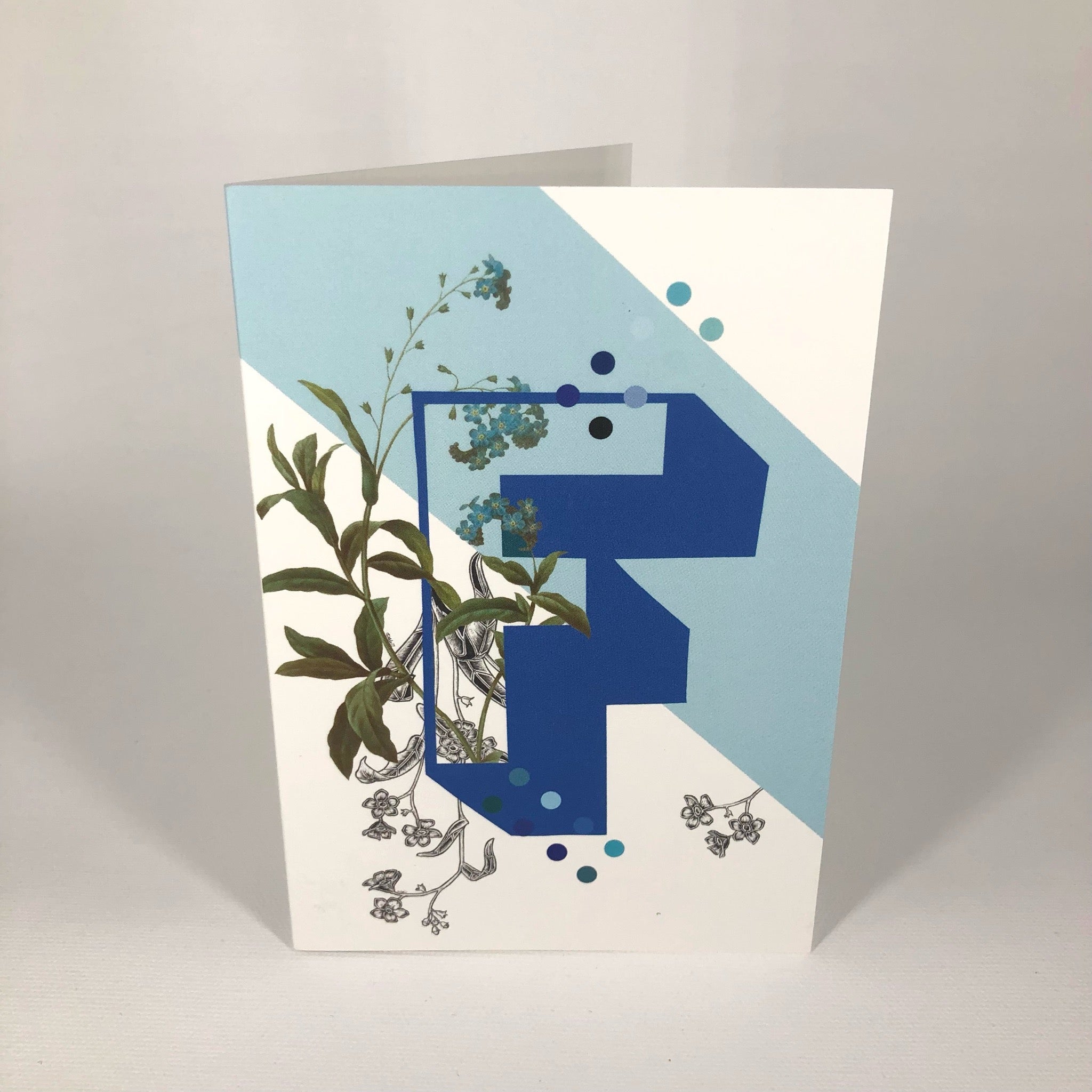 Botanical Alphabet F Greeting Card