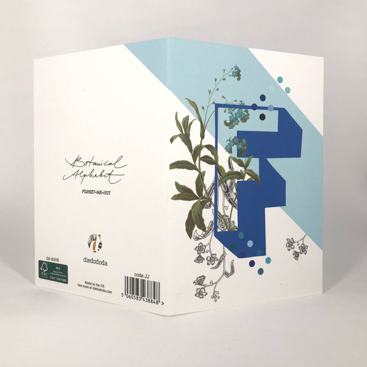 Botanical Alphabet F Greeting Card