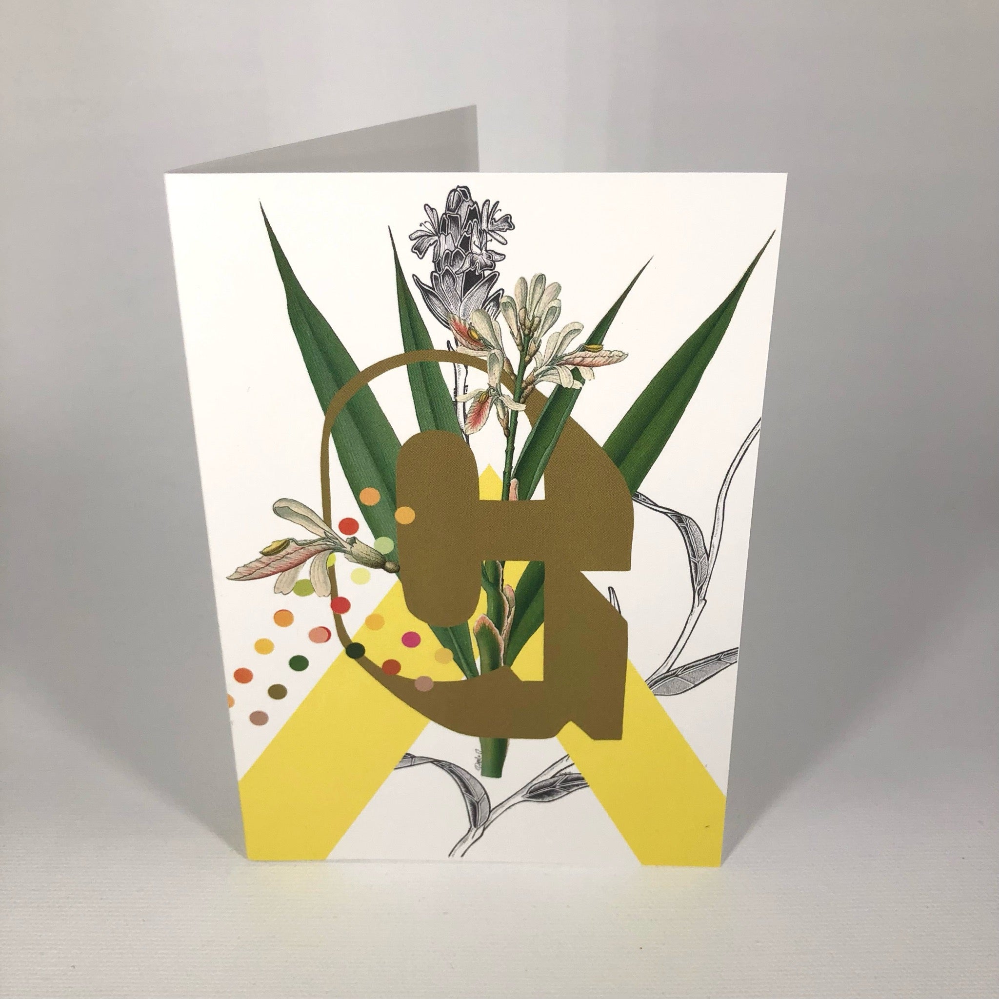 Botanical Alphabet G Greeting Card